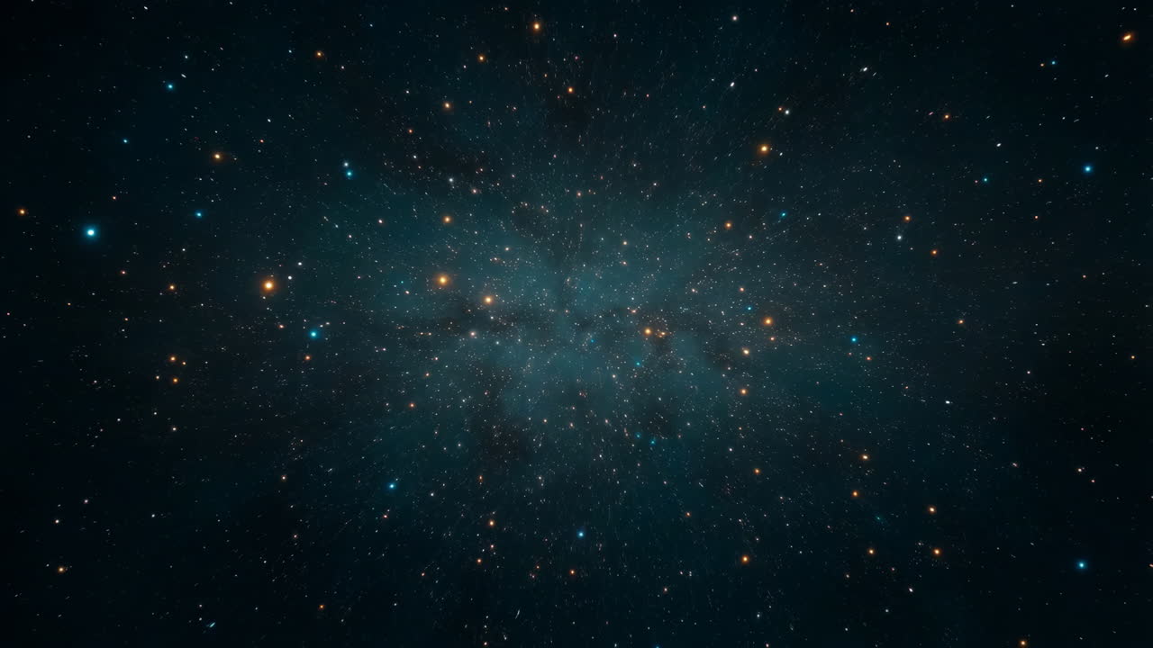 Spazio profondo stellato con nebulosa