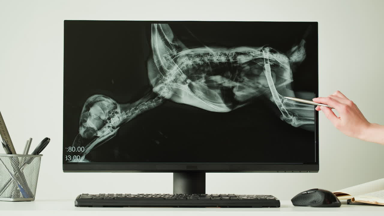 Veterinarian Examining Bird X-ray