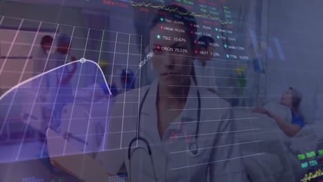 Animation-Der-Datenverarbeitung-über-Verschiedene-Ärzte-Mit-Patienten