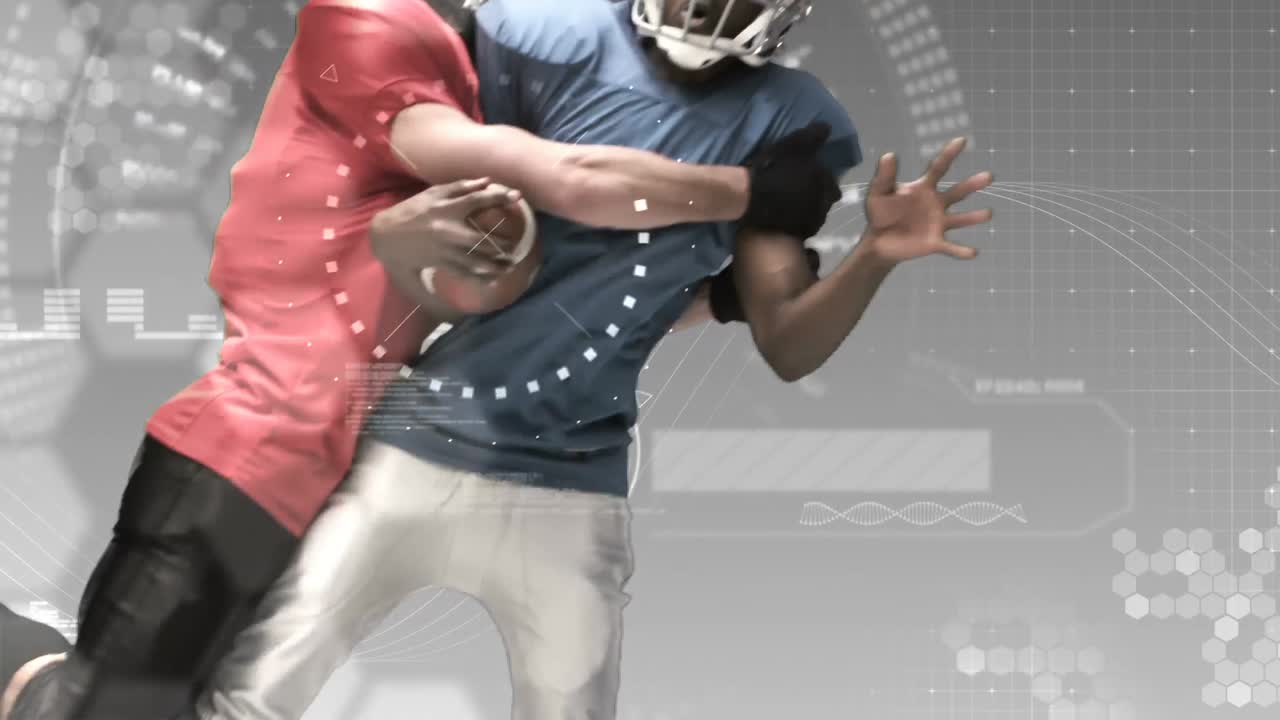 아메리칸  ⁇ 볼 선수 들 이 공 을 잡고 있다