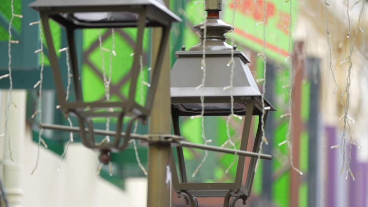 luces de la calle en las calles chinas en singapur