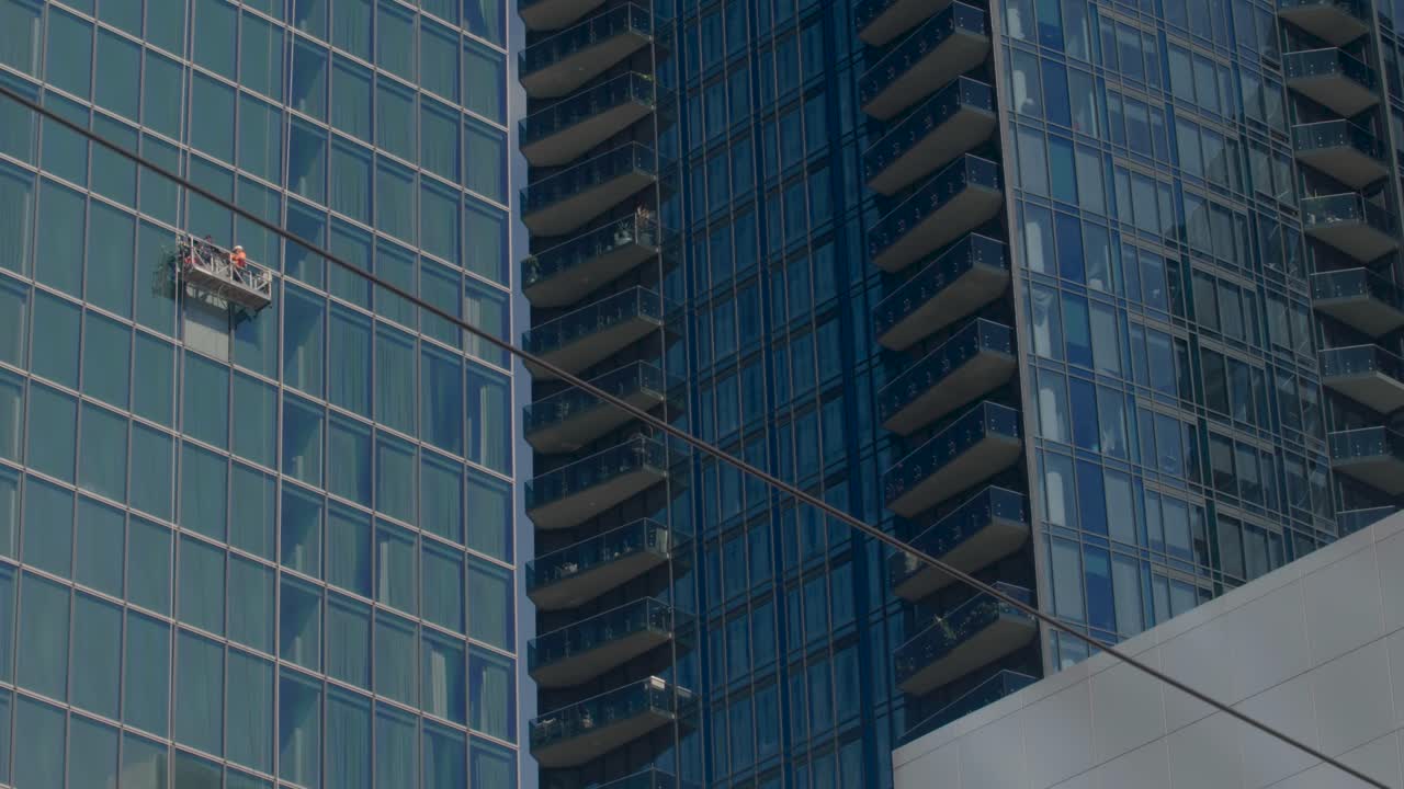 Window Washers on a Modern Skyscraper