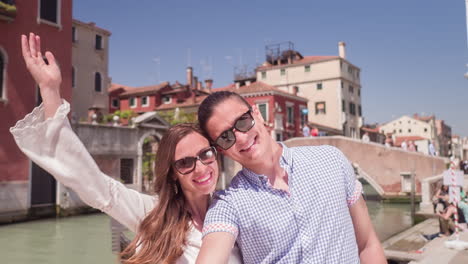 couple taking a selfie in venice