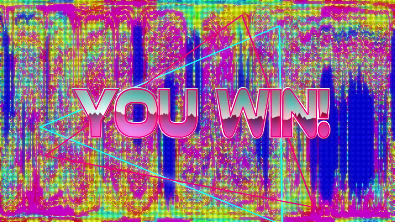 다채로운 배경에 텍스트를 찍은 당신의 애니메이션