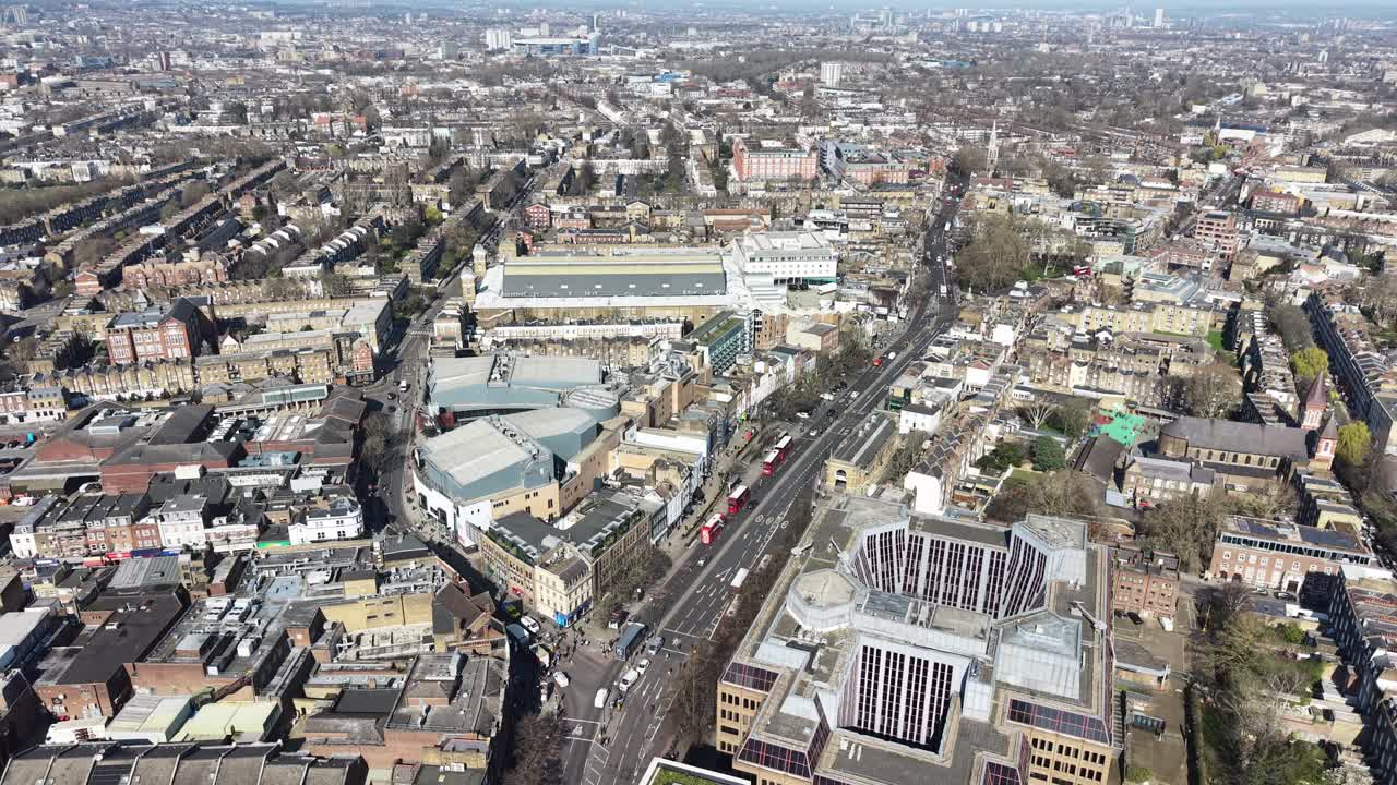 Angel Islington, Londra, Birleşik Krallık havadan şehir manzarası.