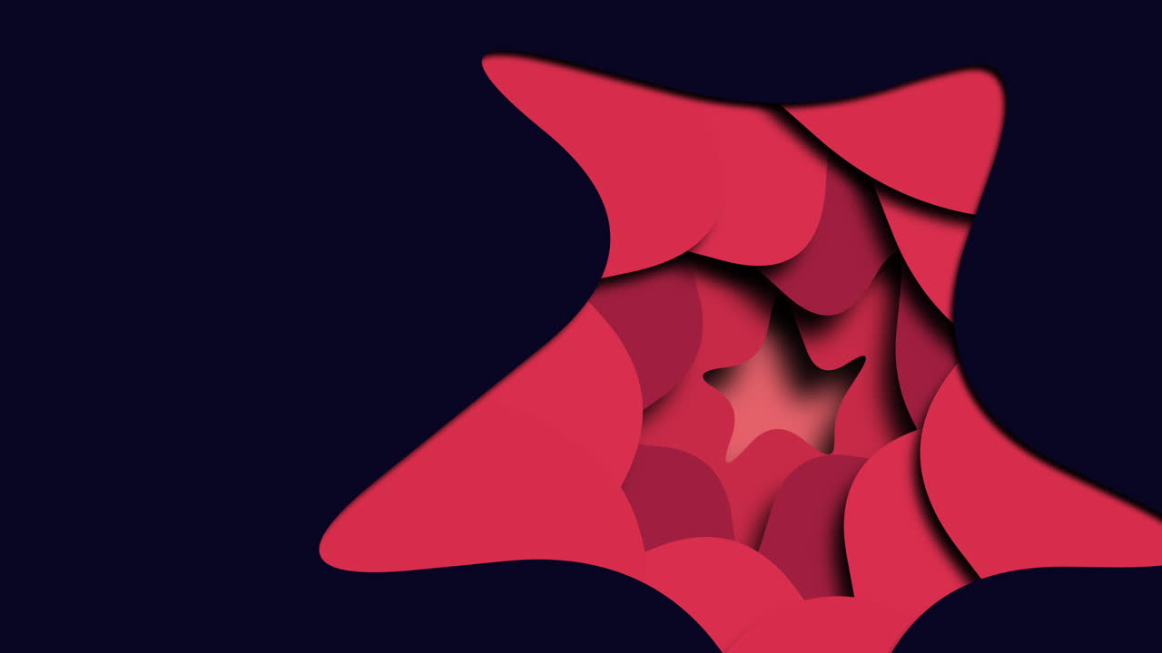 Vibrant red and black swirl pattern on black background