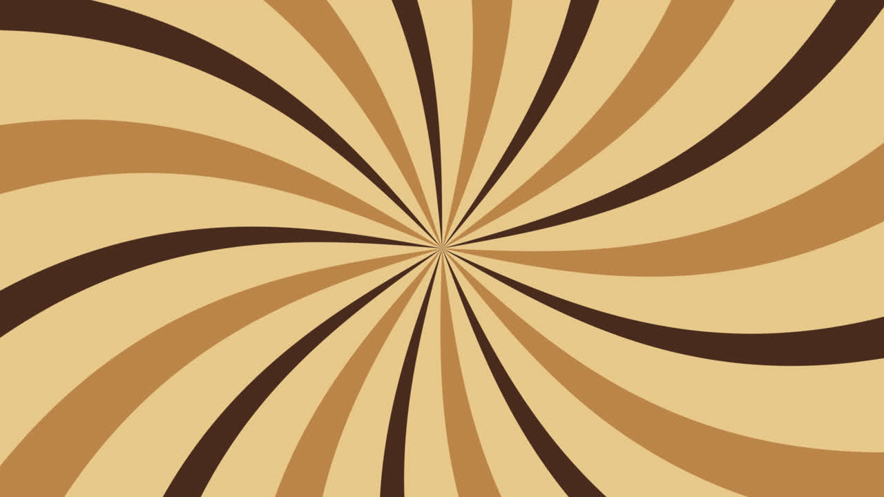 Hypnotic Swirling Brown and Beige Radial Pattern Animation