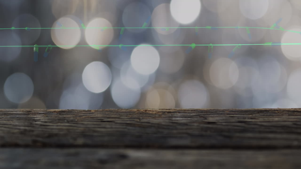 밝은 배경의 반점 위에 박이는 요정 불빛의 애니메이션