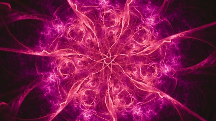 Sfondo frattale astratto a caleidoscopio - connessione interdimensionale - viaggio spirituale cosmico e portale in loop continuo e motivi mistici