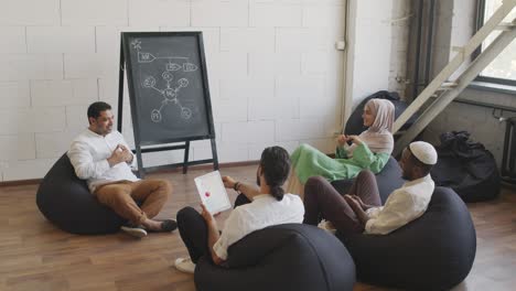 reunión de negocios en el coworking