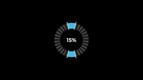 Pie-Chart-0-to-15%-Percentage-Infographics-Loading-Circle-Ring-or-Transfer,-Download-Animation-with-alpha-channel.