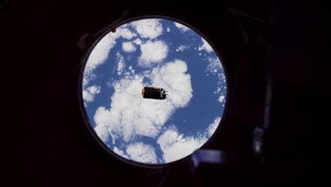 earth seen from space. space station window. nasa public domain imagery