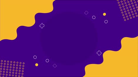 animación de fondo de estilo púrpura de memphis
