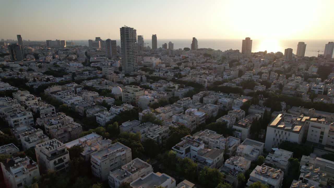 filmagens cinematográficas de tel aviv, israel - 4k
