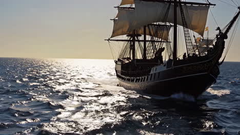 vintage sailboat on the ocean