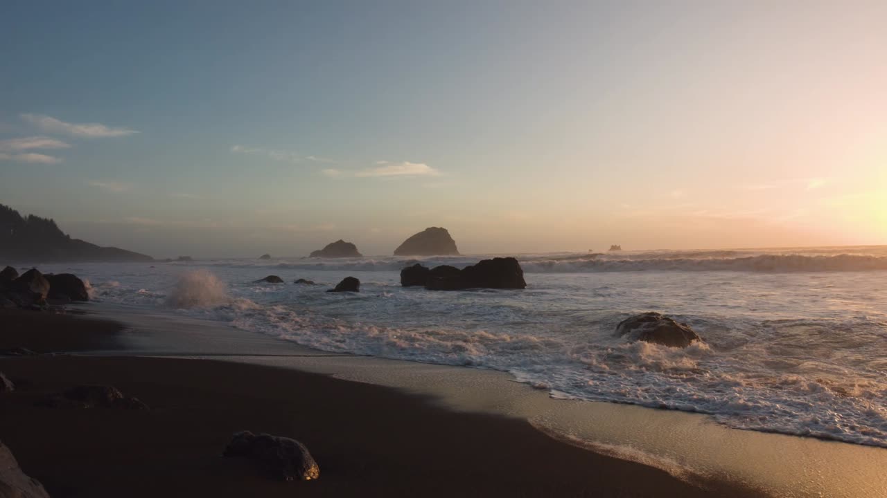 Sunset at the Pacific Ocean Coast