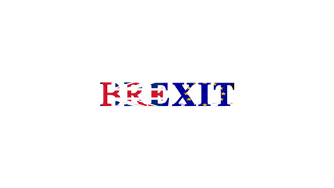 shatter brexit text on white background concept of breaking down brexit deal