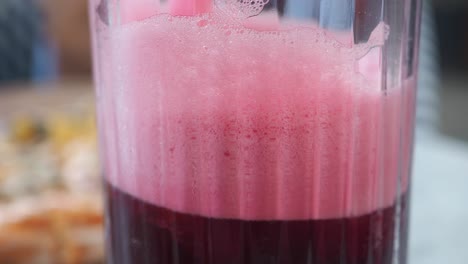 pink drink in glass