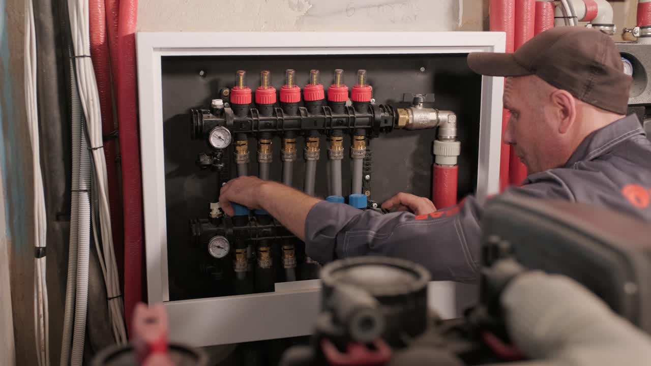 tecnico hvac installa sistemi di riscaldamento, ventilazione e aria condizionata