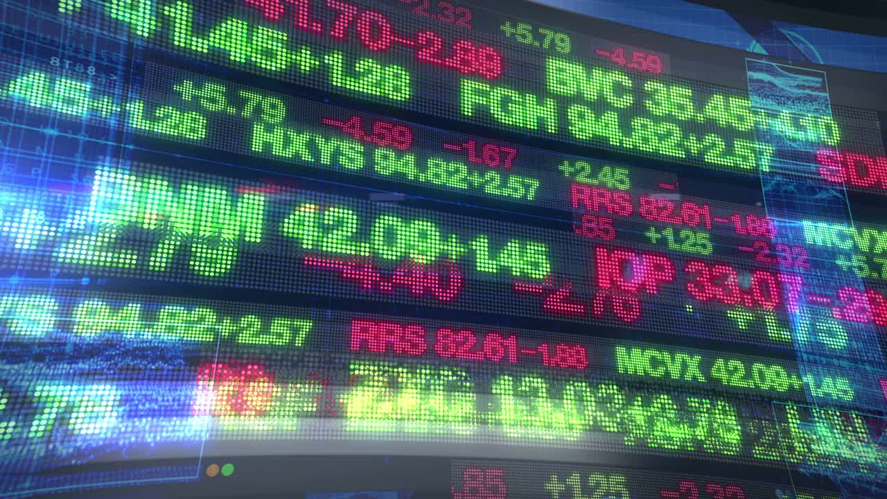 Stock Market Tickers - Digital Data Display Background