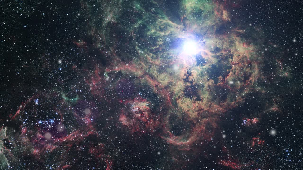 una nube de nebulosas y luz brillante en el universo