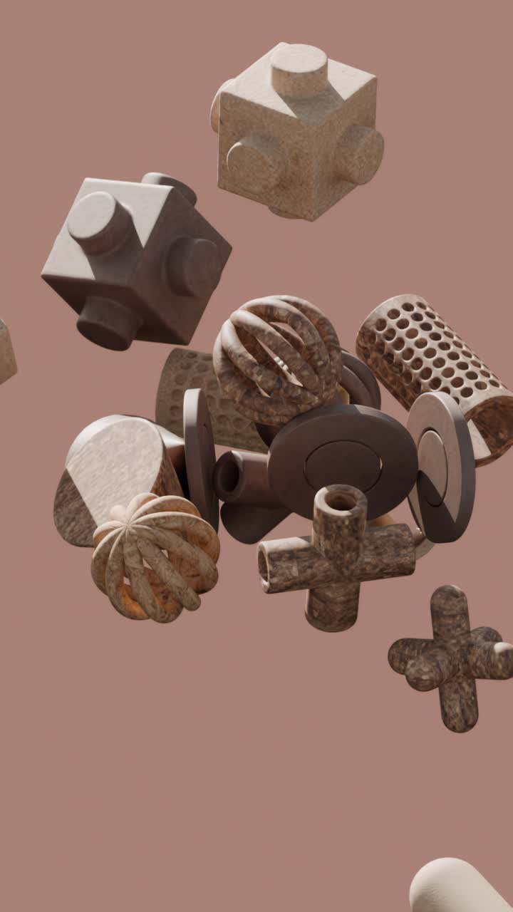 composición abstracta de formas geométricas flotantes