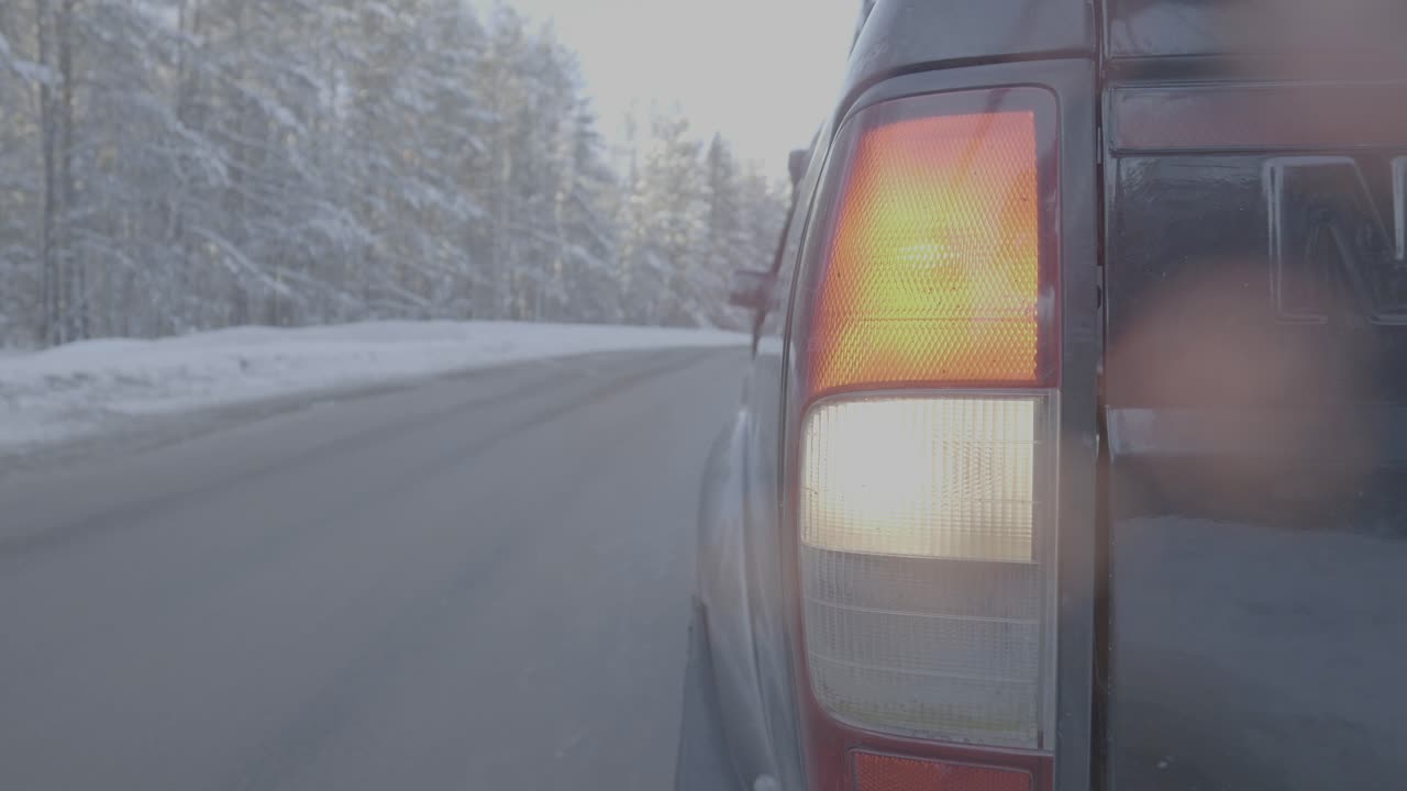 겨울 도로 여행