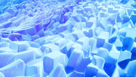 beautiful abstract 3d surface with glitter sparkles, abstract 3d waves run on surface in loop. blue gradient, soft matte material with light inner glow. smoothly 4k animation