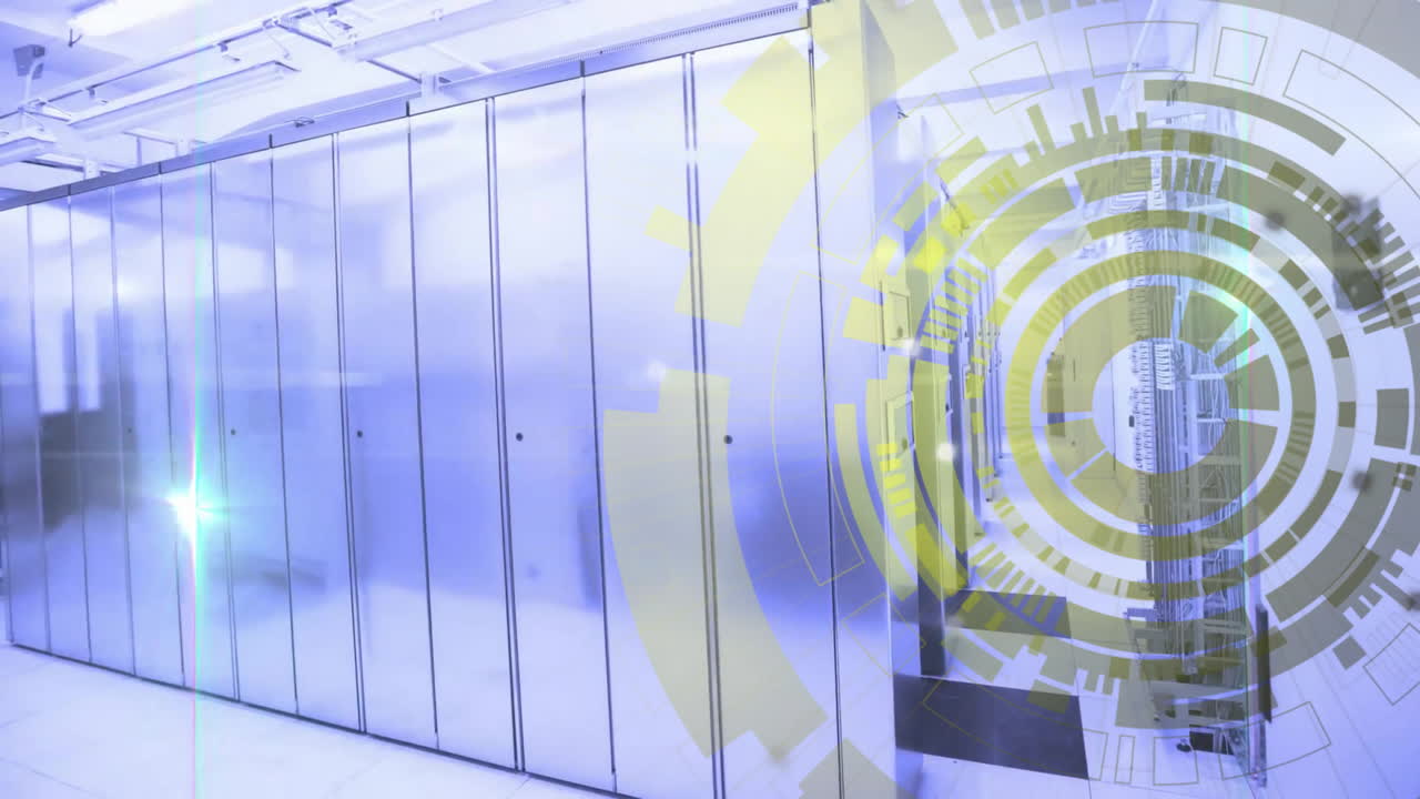 컴퓨터 서버를 통해 데이터 처리를 하는 범위의 애니메이션