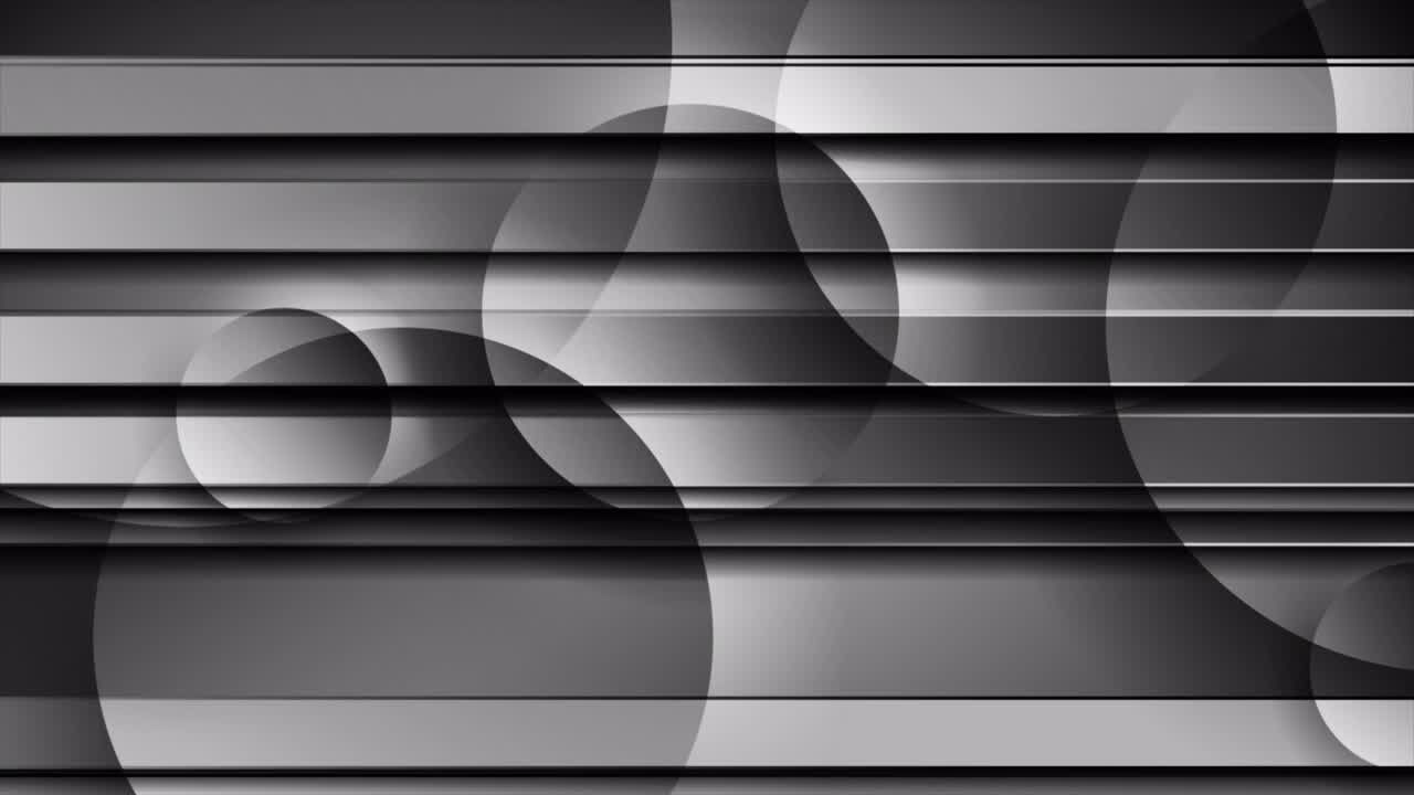 fondo de movimiento abstracto de color gris oscuro geométrico mínimo con círculos brillantes