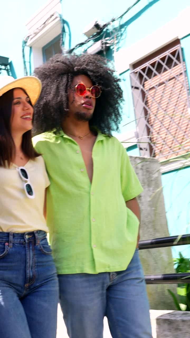 Group of Stylish Friends Enjoying a Sunny Day Out in the City