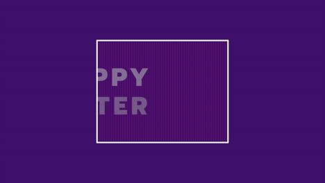 texto de animación felices pascuas sobre moda púrpura y fondo minimalista 1