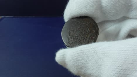 india ancient copper coin. portugal colonie. reign of jose i