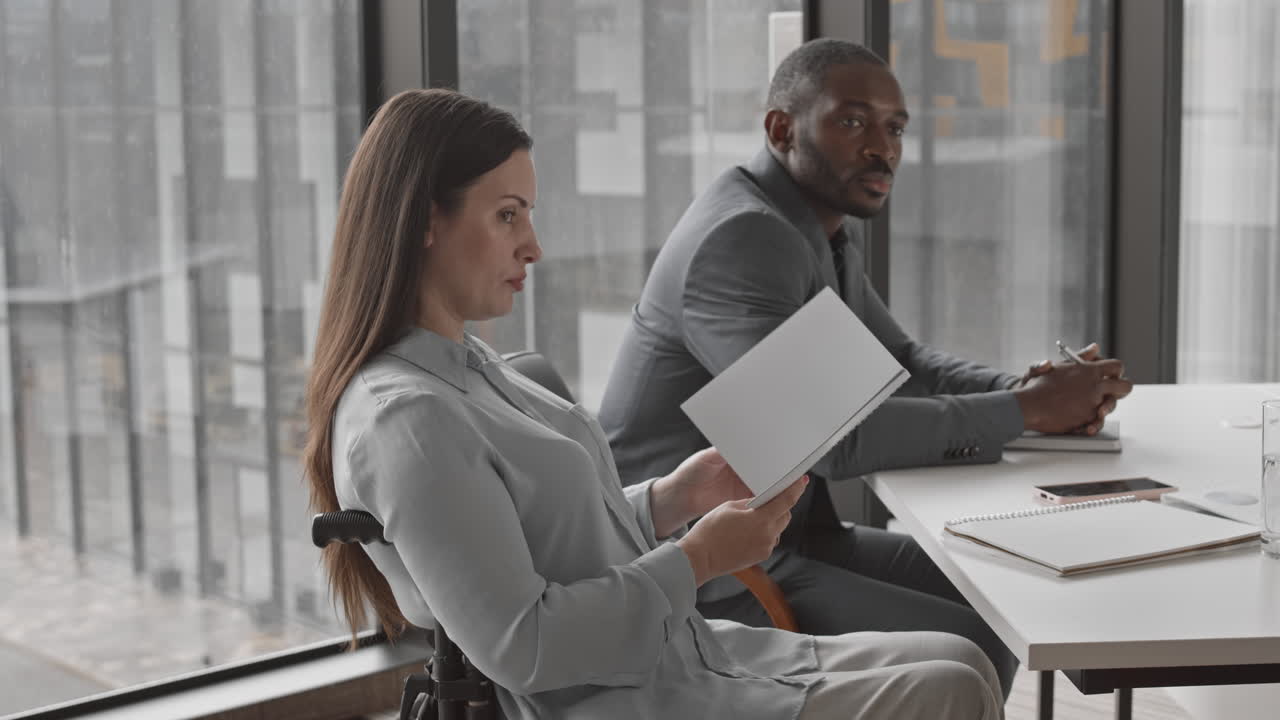Group of Four Diverse Businesspeople on Business Meeting