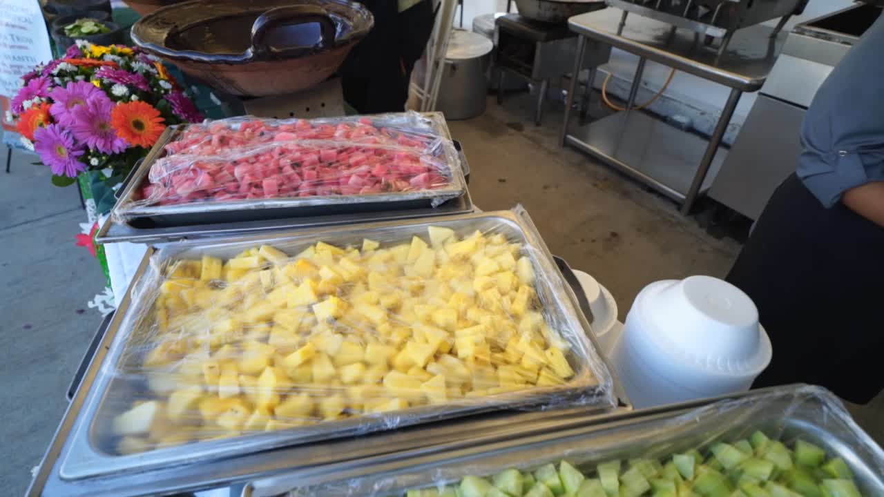 Delicious and Refreshing Aguas Frescas at a Mexican Food Stand