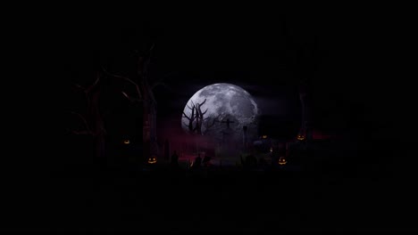 halloween night background animation, video in 4k