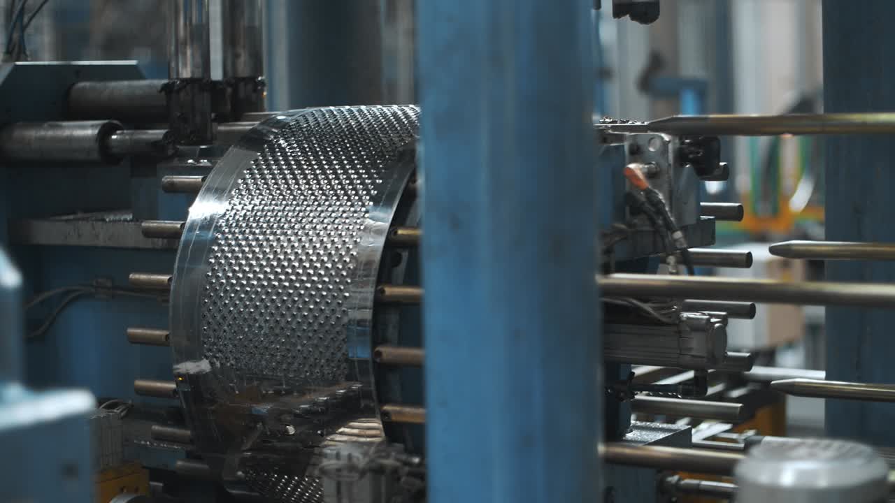 Washing drum on automatic machine on factory. Production washing machine