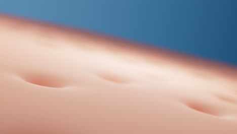 3d rendering, animation of hair removal from the root, hair follicle, hair removal. Application of the substance cream, wax, hair removal skin and restore skin