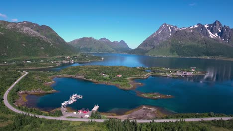 imágenes aéreas de la hermosa naturaleza de noruega.