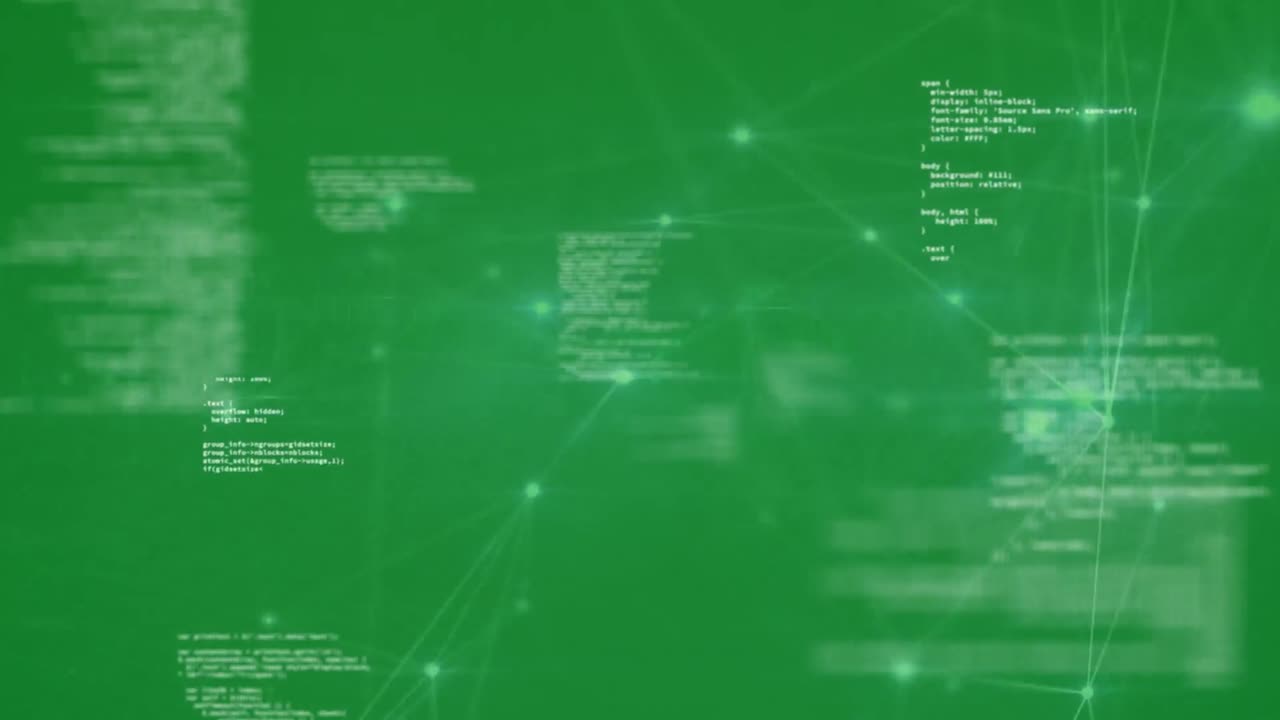 Animation of network of connections over data processing