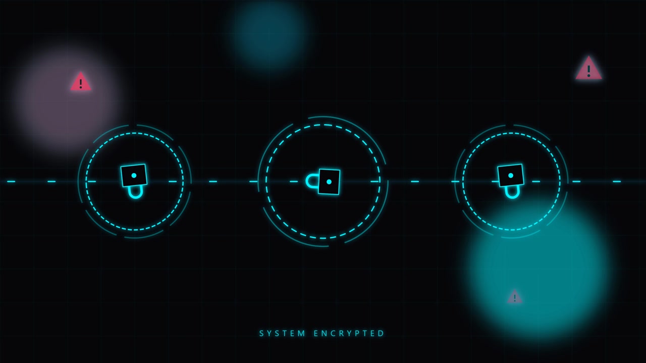 Digital Interface Displaying System Encrypted Security Status