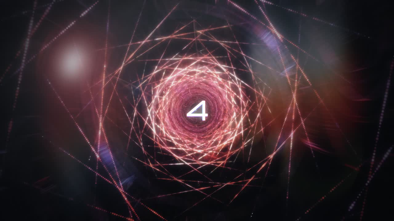 Ten Second Coundown cinematic trailer title. Ten to Zero Count Down Digital Effect with abstract science technology, grunge Sci-Fi Hi-tech wire mesh frame background concept. 4K 3D seamless loop Ending cover for title trailer.