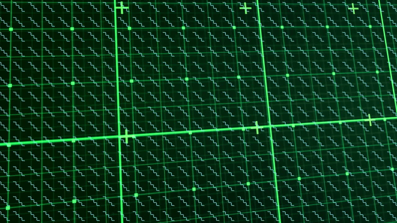 animación de las olas que se mueven sobre el espacio verde marcado