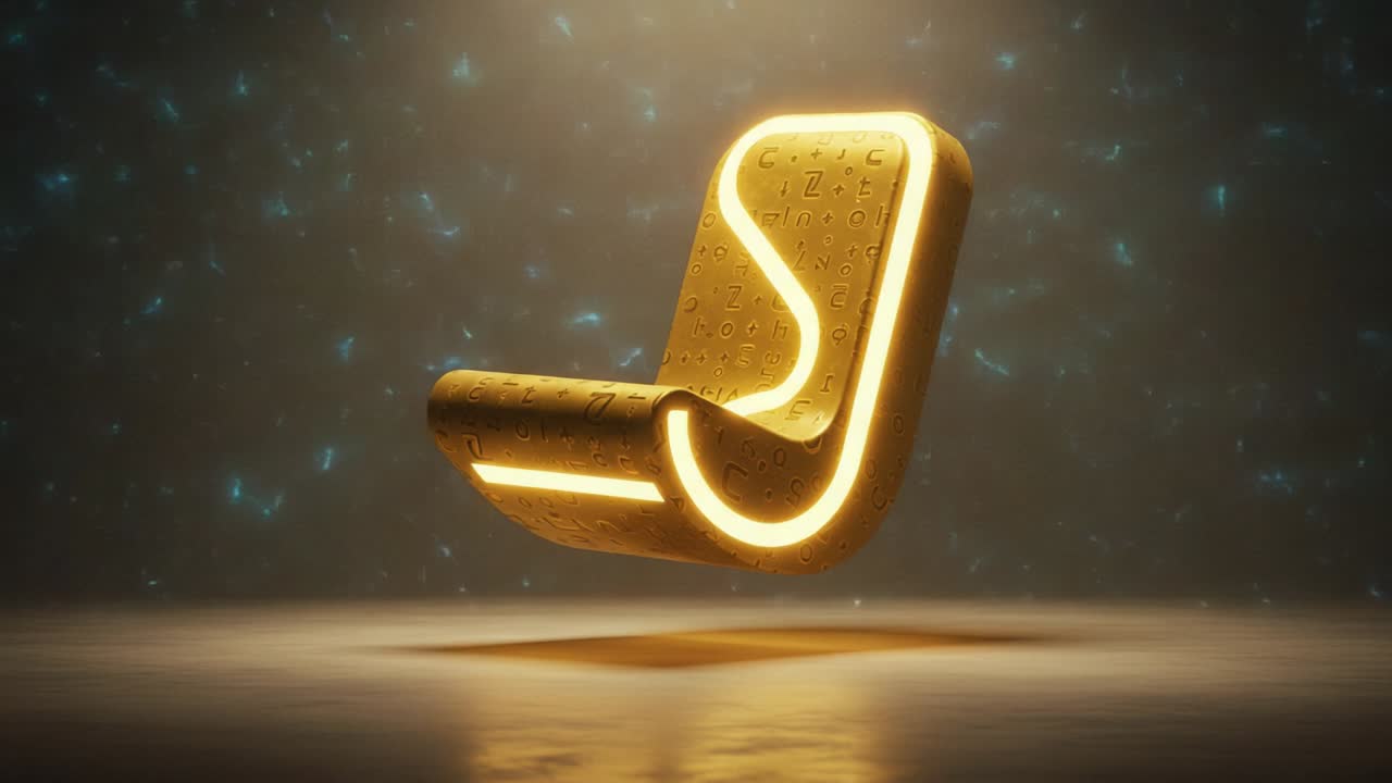 A Radiant Golden Chair Illuminated by a Soft Glow, Casting a Striking Silhouette Against a Dark Background, Perfect for Modern Interior Design Concepts