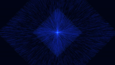 Dynamic blue radiating lines on circular background