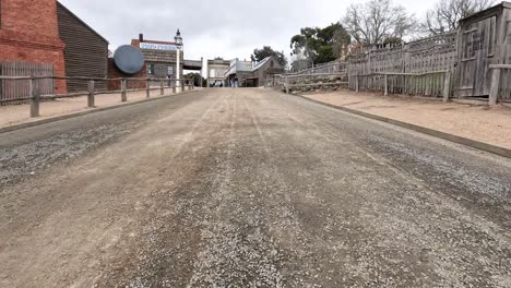 a quiet, empty street in sovereign hill