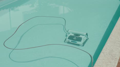 efficient pool cleaner glides smoothly in crystal clear water