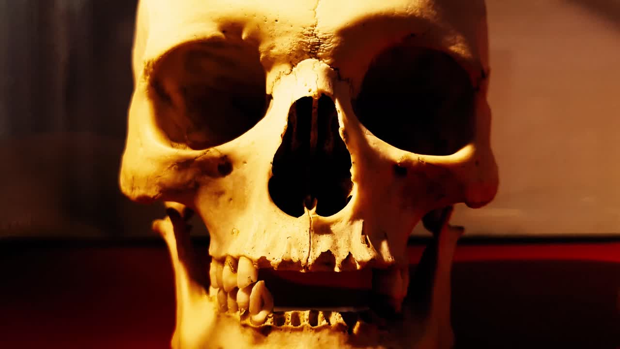 앞니가 없는 무시무시한 두개골