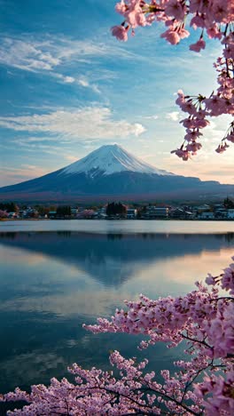 a video captures cherry blossoms in full bloom from a low angle, emphasizing the delicate pink