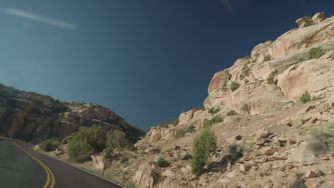 Scenic Desert Road Through Canyon Mountains